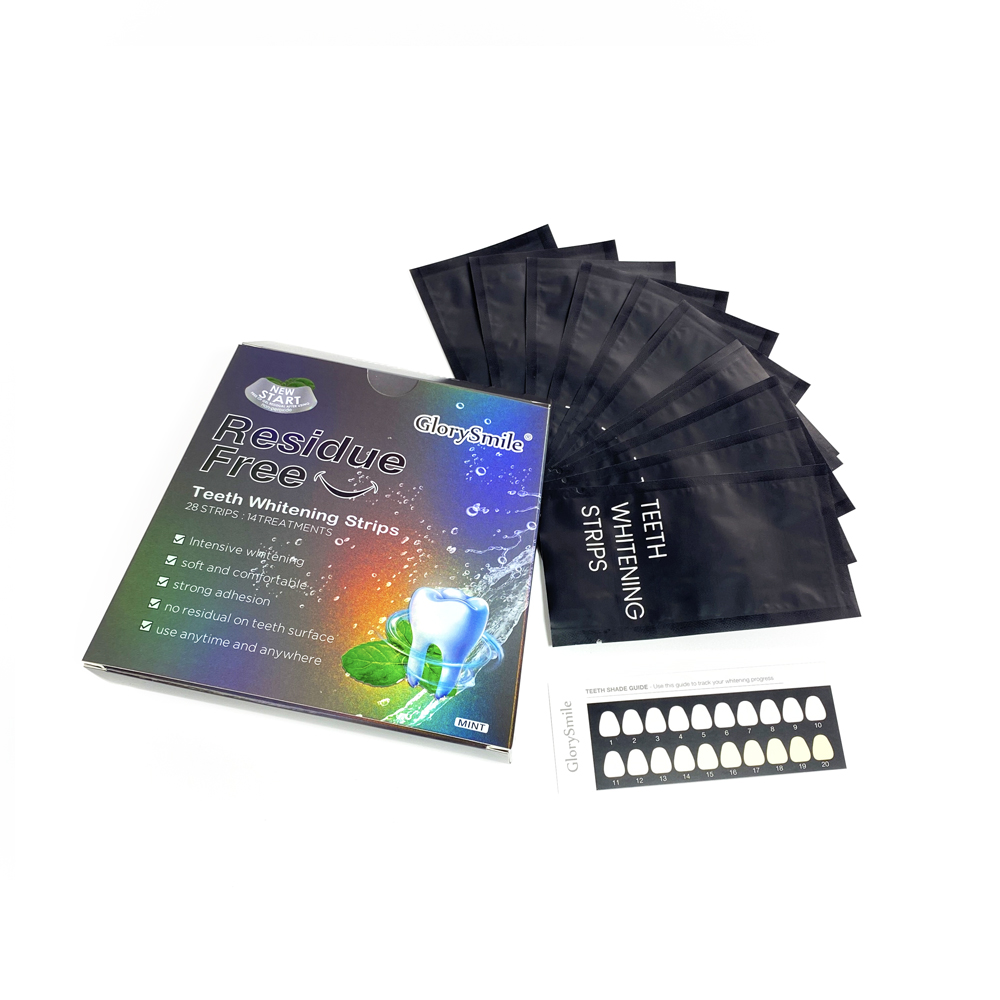 14 Pairs Dust Free Residue Oral Care Manufacturer Activated Carbon Tooth Dissolvable Teeth Whitening Strips 4
