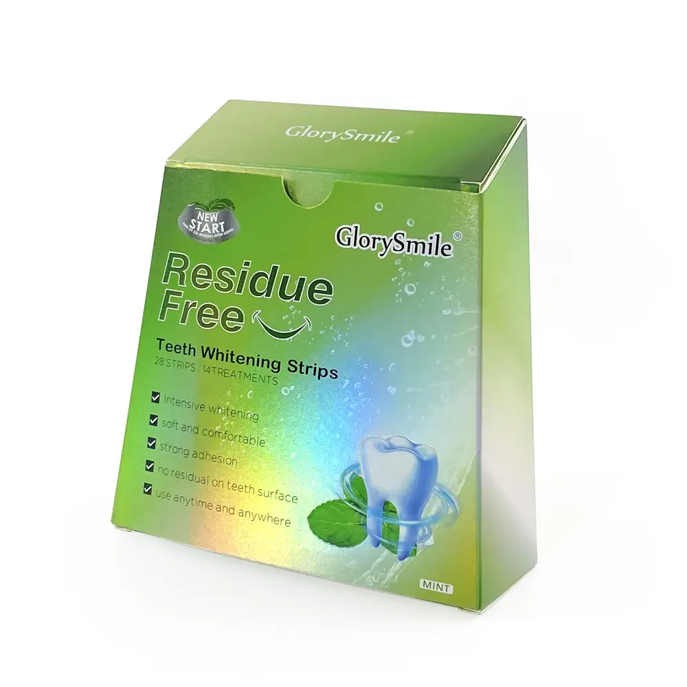 Wholesale Factory 14 Pairs Mint Flavored Keystone Teeth Whitening Strips No Slips 1