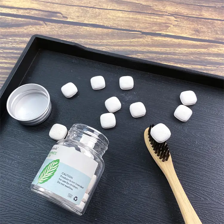 ODM OEM Dental Solid Chewable Mouthwash Tablets Zero Waste 100% Natural Travel plastic-free Stain Removal 1