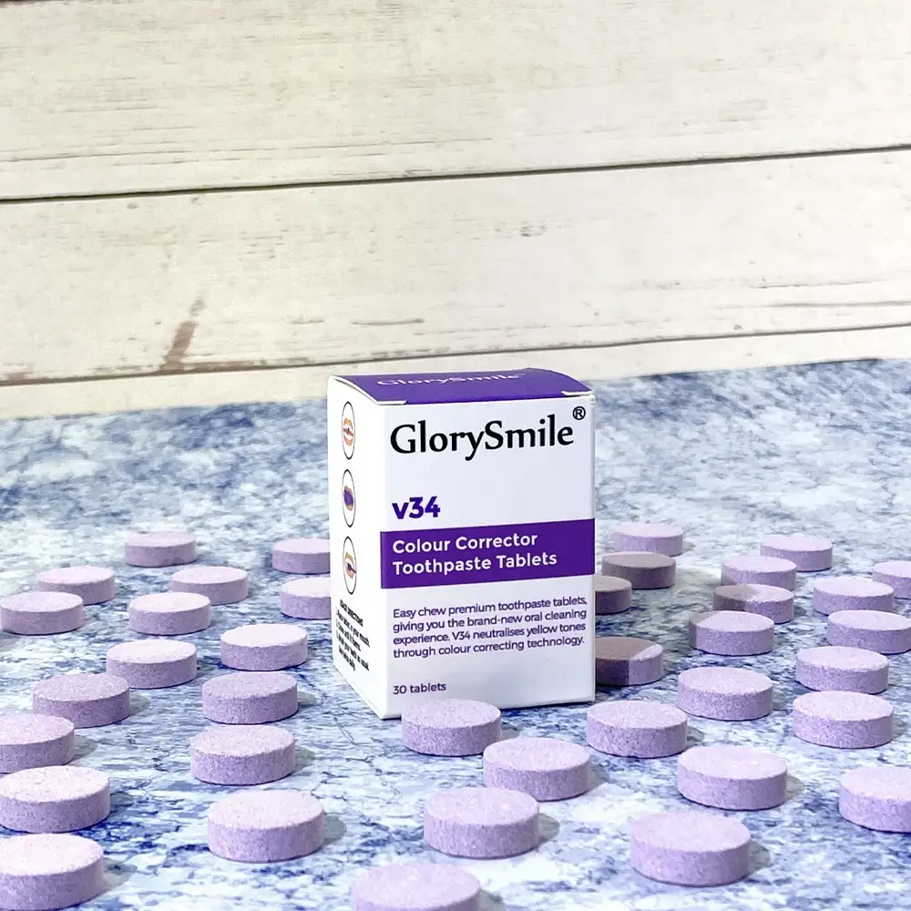 Wholesale Zero Waste V34 Color Corrector Toothpaste Tablets Solid Chewable For Travel 1