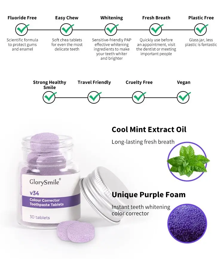 GlorySmile premium quality bulk toothpaste tablets reputable manufacturer for home usage 3