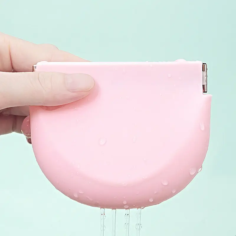 Professional High Quality Customizable Logo Silicone Material Dentures Storage Orthodontic Retainer Case Denture Case 1