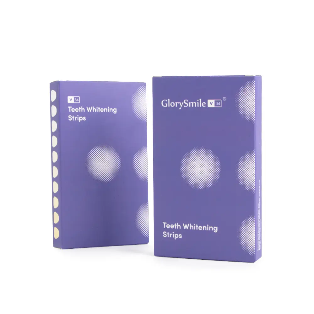 GlorySmiel Whoesale Custom Logo V34 Color Corrector Teeth Whitening Strips 1