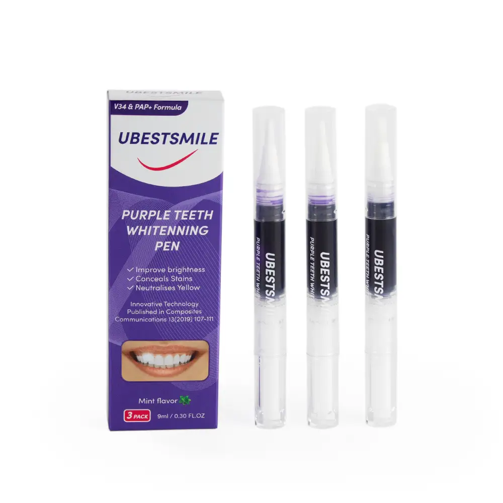 PAP Teeth Whitening Pen 3*2ML, V34 Color Corrector,Effective, Painless, No Sensitivity,Remove Tooth Stains, Travel-Friendly, Easy To Use, Perfect To Brighten Your Smile 1