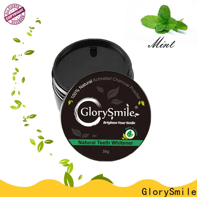 GlorySmile activated charcoal natural teeth whitening powder order now for home usage 1