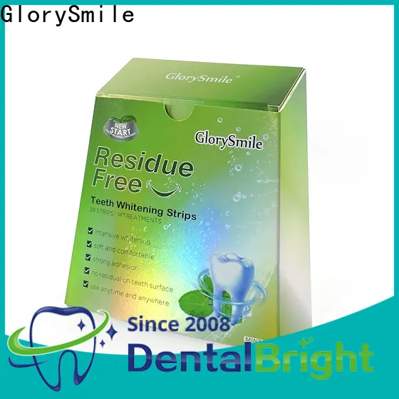 GlorySmile peroxide free teeth whitening strips vendor for home usage 1