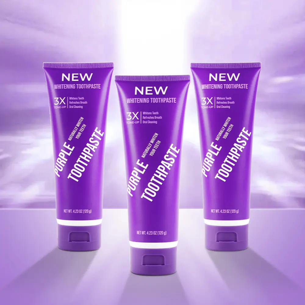 Wholesale 65g Teeth Whitening Toothpaste Purple Color Correct Toothpaste For Travel No reviews yet 1