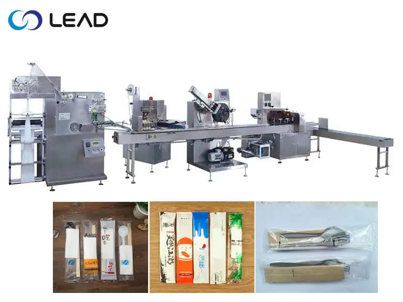 Disposable tableware /cutlery kit wrapping machine 1