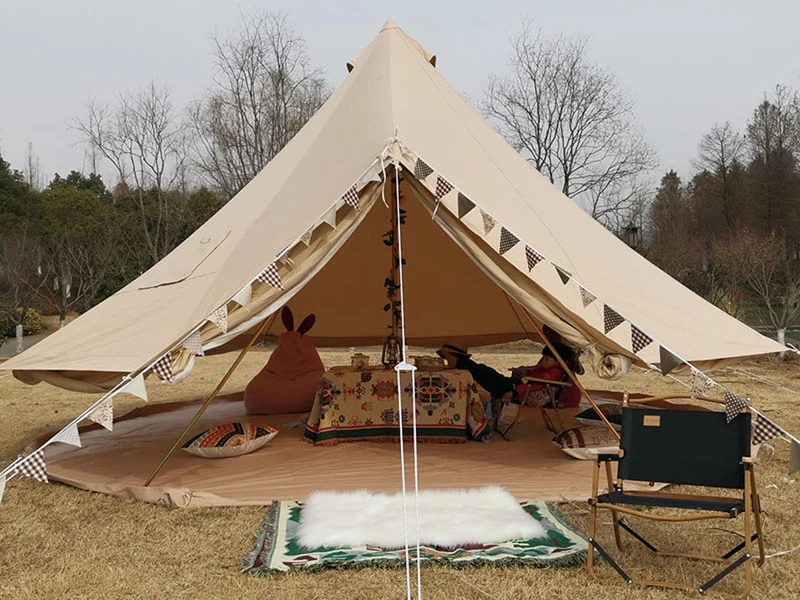 4 Season Bell Tent with Stove Jack Luxury Glamping Spacious Durable Outdoor Shelter 1