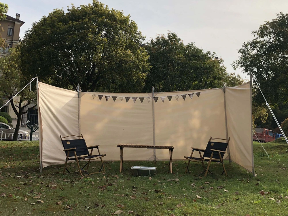 Portable Polyester Cotton Windscreen Windbreaker Camping Customized Color Durable Design 1