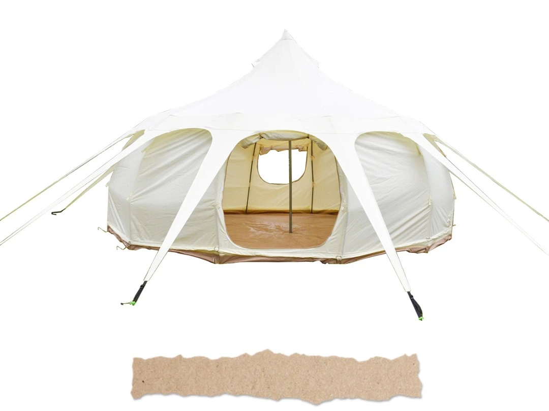 6-8 Person Canvas Lotus Tent Family Camping Spacious Durable Outdoor Shelter Design 1