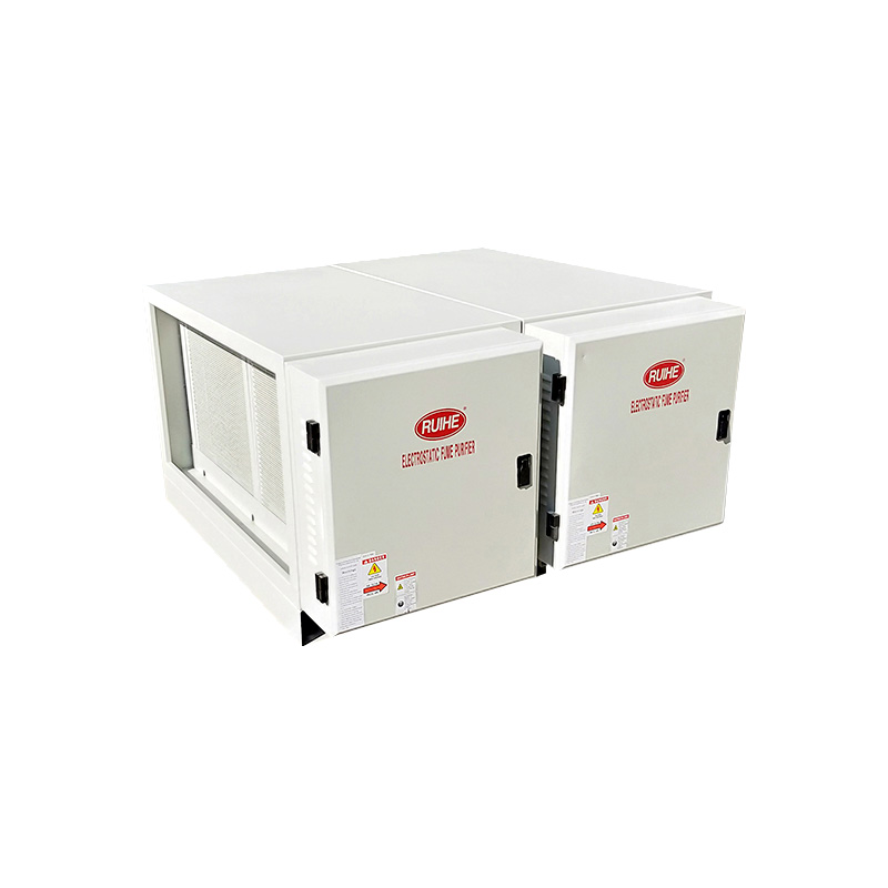 معدل إزالة الدخان RuiHe ESP Kitchen Lampblack تجميع DGRH-K-2-7000 Double Pass 4