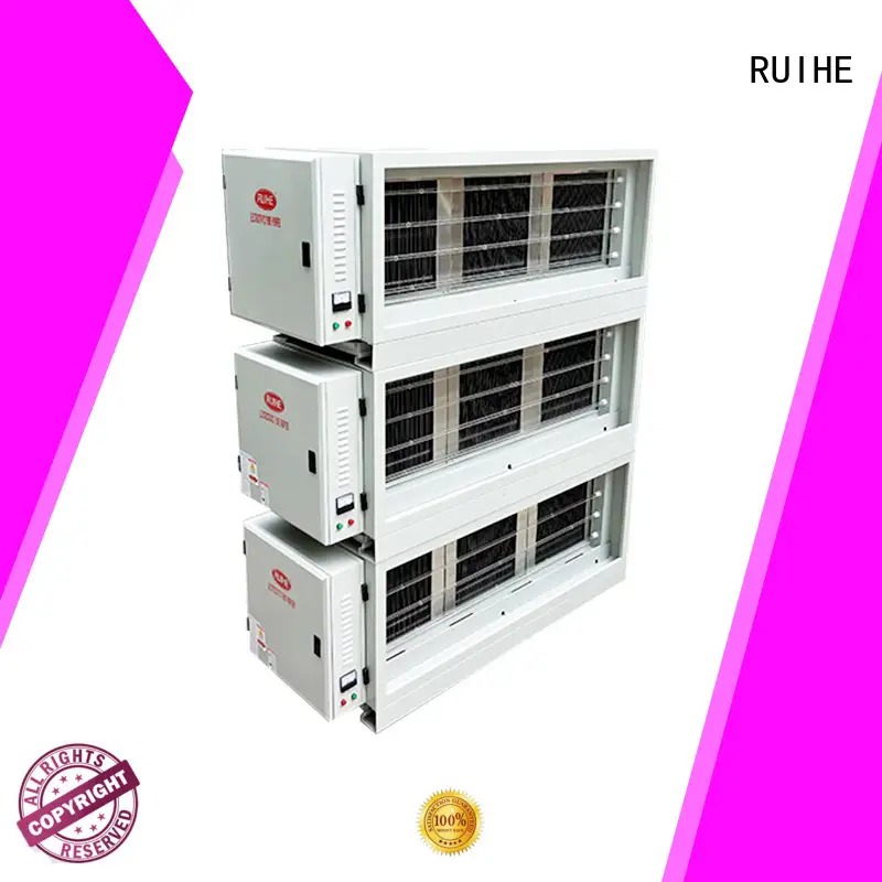 electrostatic precipitator diagram clean commercial kitchen RUIHE Brand Kitchen Electrostatic Precipitator 1