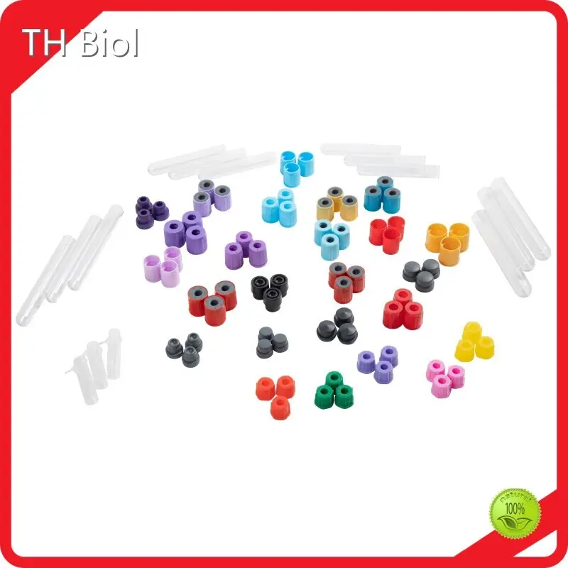 Blue Butyl Rubber Stoppers Blood Collection Tube Use by TH Biol 1