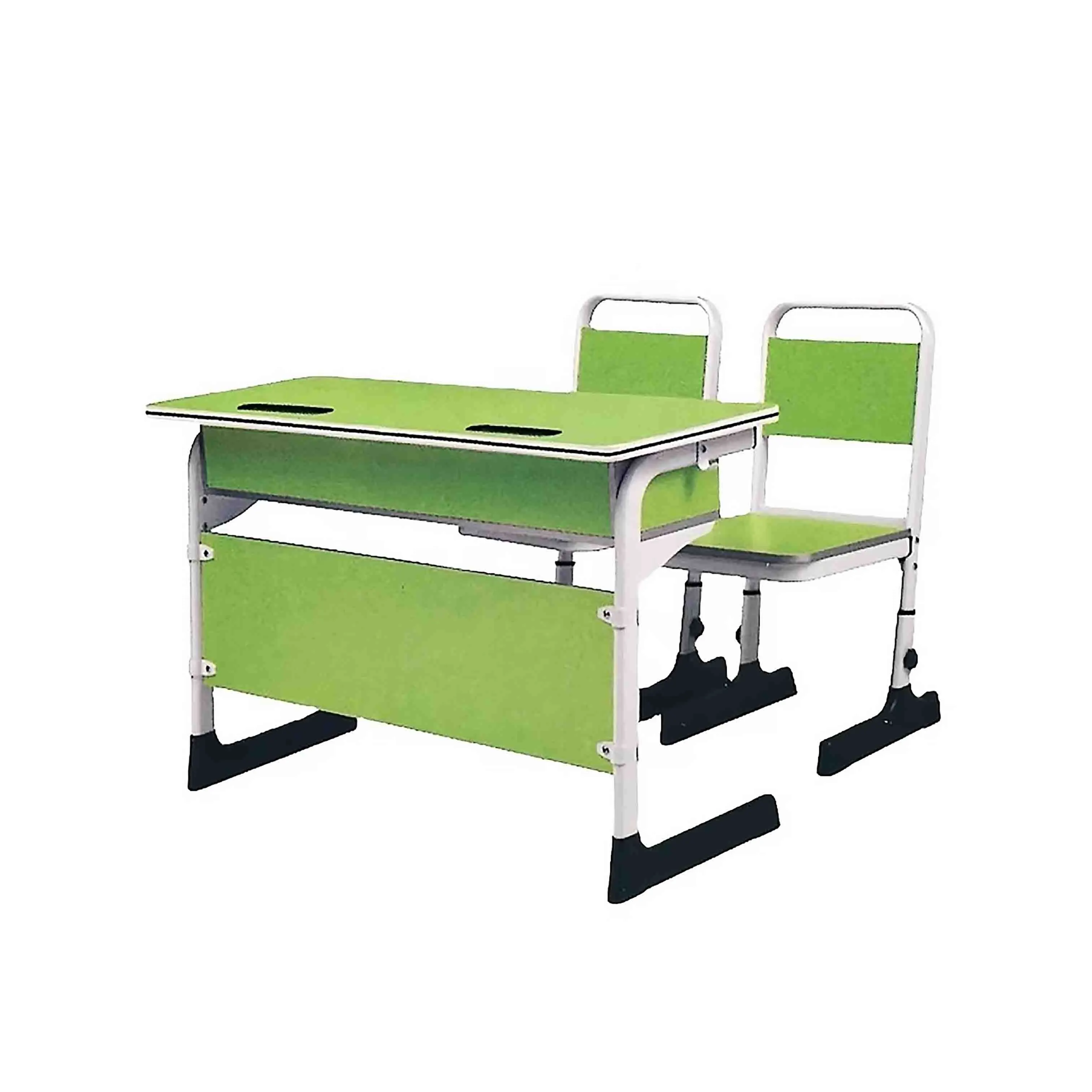 Bureau et chaise Double pour étudiants en bois de haute qualité, avec siège de bureau réglable en hauteur SF-56D 1