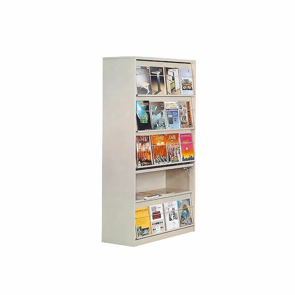 Steel cabinet newspaper cabinets school storage for library magazine rack ST-21 1