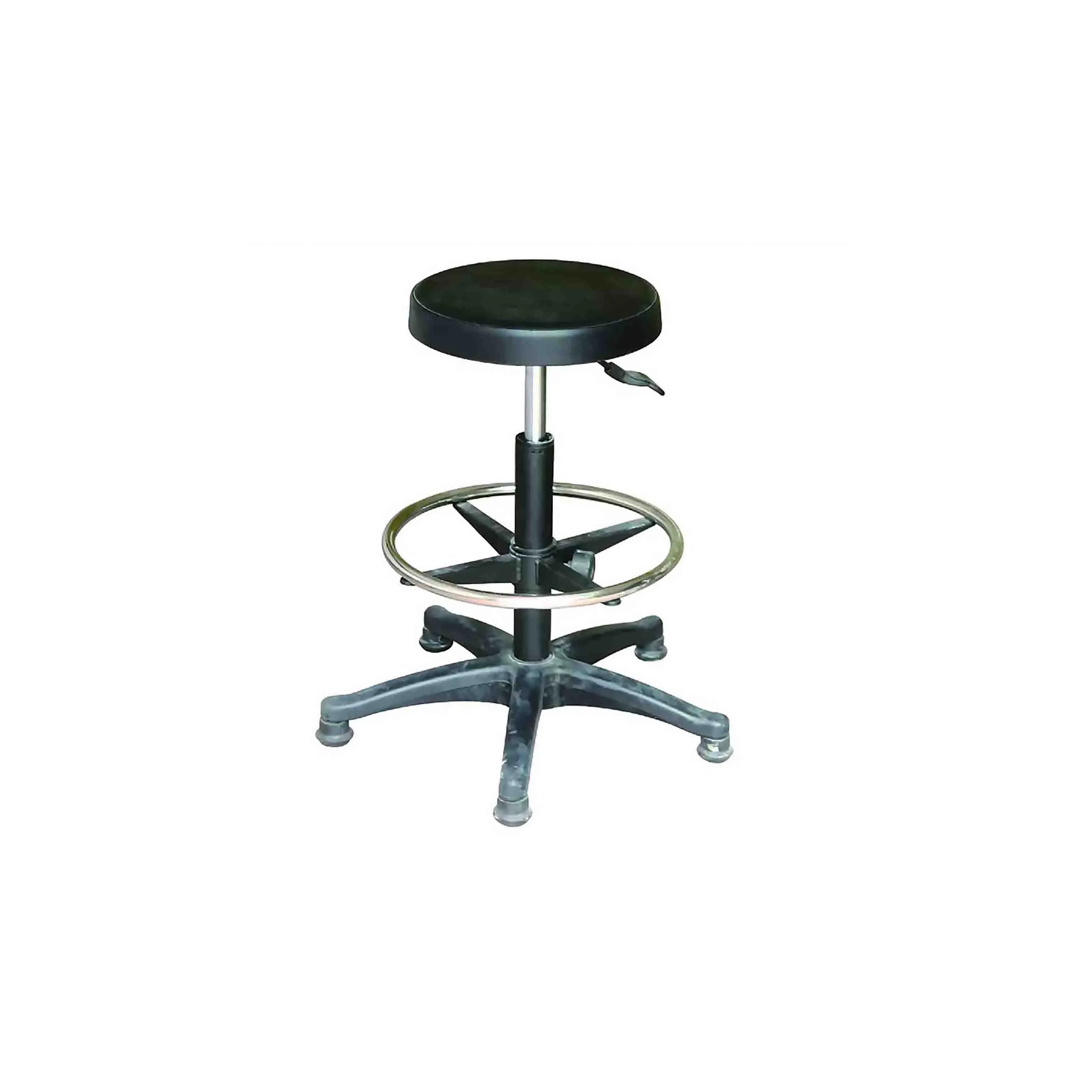 Chaise ronde de tabouret de pieds en métal de laboratoire chimique d'école pour la table de laboratoire PC-36 1