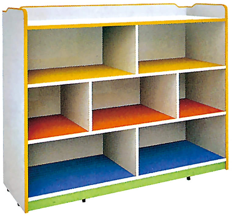 colorful kindergarten furniture wooden Toy Cabinet for Children 1