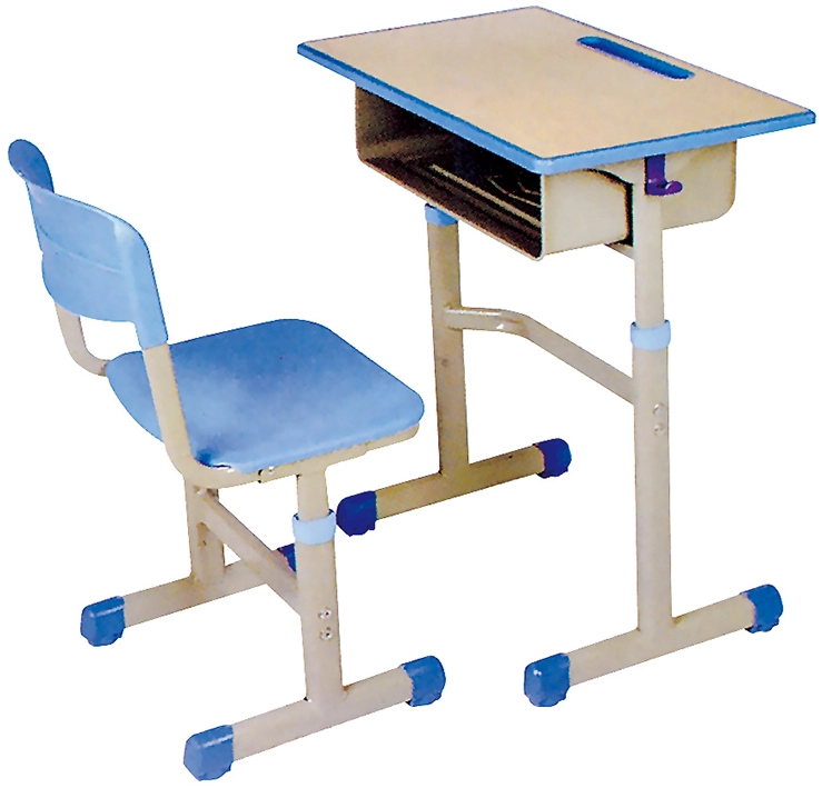 Bureau d'étudiant meubles de classe d'école avec chaise en plastique 1