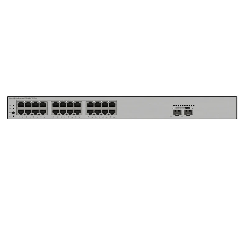 S5751-L24P2X-RUA 24 port poe switch with PoE+ 2*10GE SFP+ ports 1
