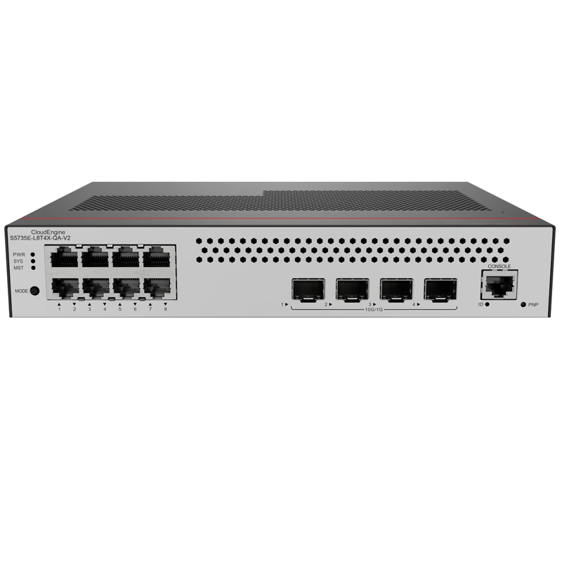 S5735E-L8T4X-QA-V2 Ethernet التبديل مع 4*10GE SFP+ المنافذ 1