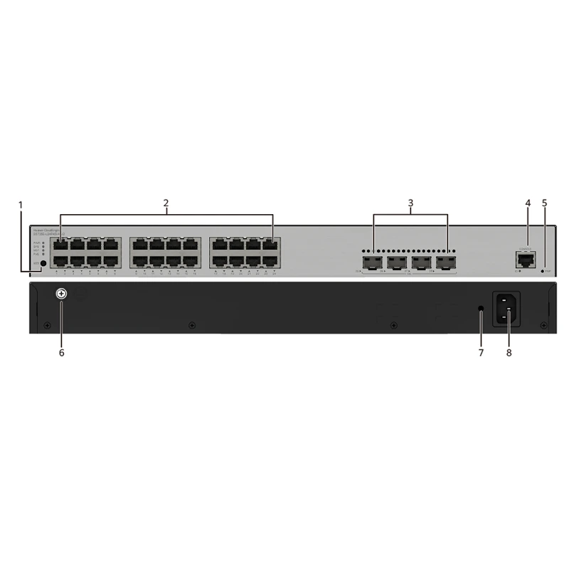 Interruptor S5735E-L24P4S-A-V2 POE SFP con puertos 24*10/100/1000Base-T 1