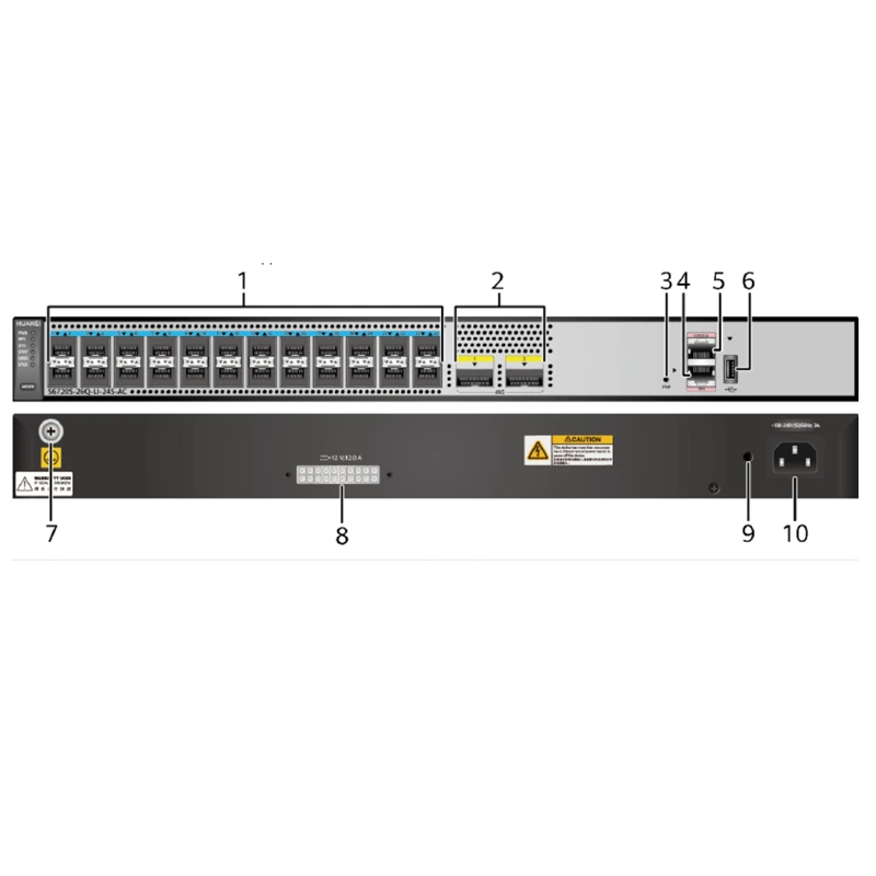 S6720-26Q-SI-24S-AC Ethernet 10g switch with 24*10GE SFP+ Ports 1