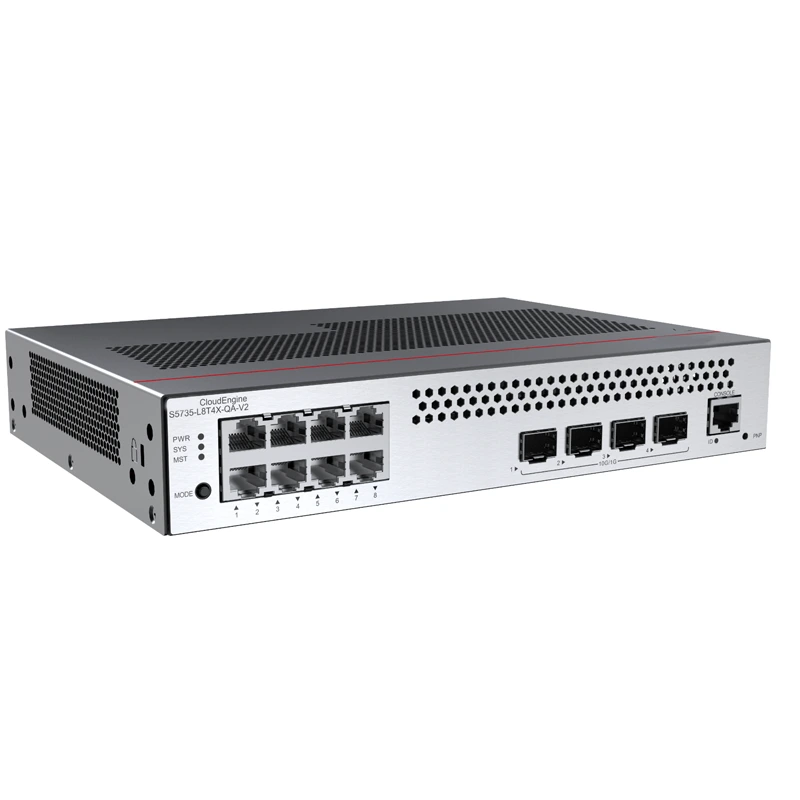 Optical Fiber Switch S5735-L8T4X-QA-V2 With 8*10/100/1000BASE-T Ports, 4*10GE SFP+ Ports 1