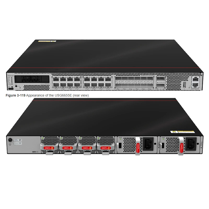 Enterprise 1U AI Firewall USG6655E Security Firewall with 32G Memory 1