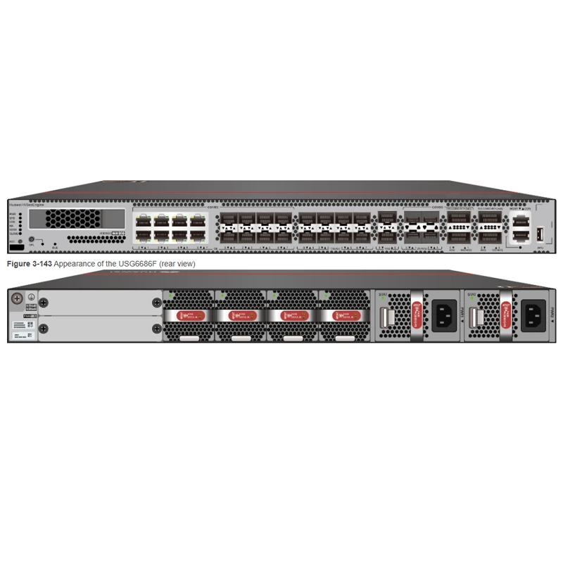 Next-Generation Firewall USG6686F Enterprise AI Firewall with 2×100GE QSFP28 ports 1