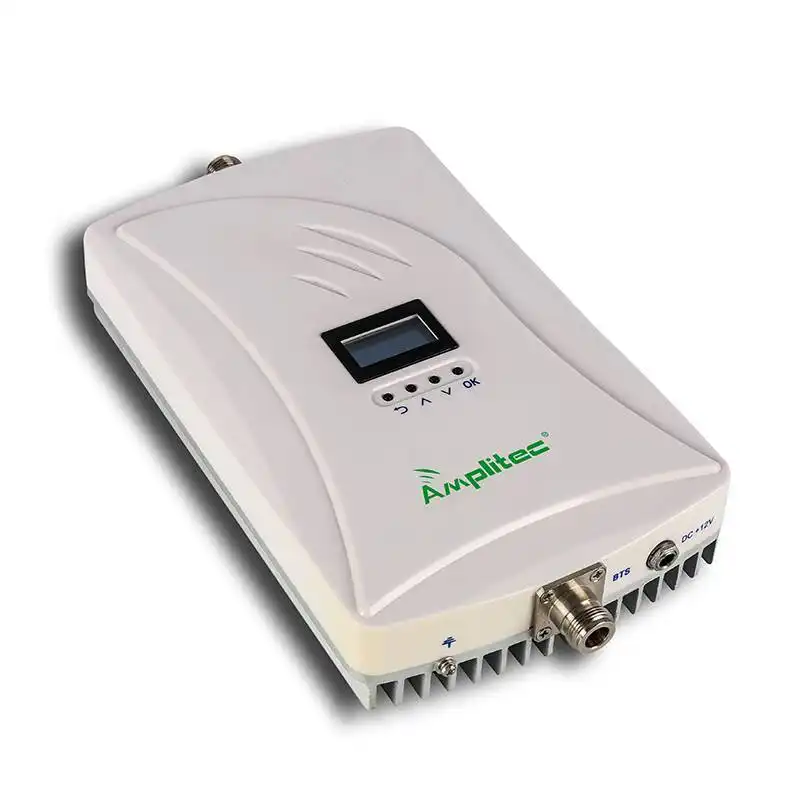 AMPLITEC 23 dBm Dual Wide Band Cell Phone Repeater with Display Low loss 1