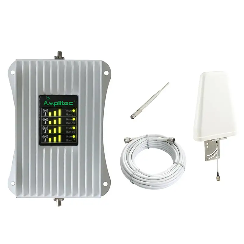 AMPLITEC C23A-4B 4-Band Wireless Signal Repeater Booster，360° Coverage for Home/Office 1