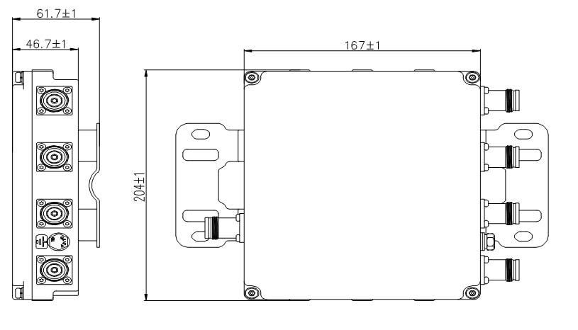 Combinador AMPLITEC CM0427-4D-B para 900 <000000> 1800 y 2100 <000000> 2500 MHz 5
