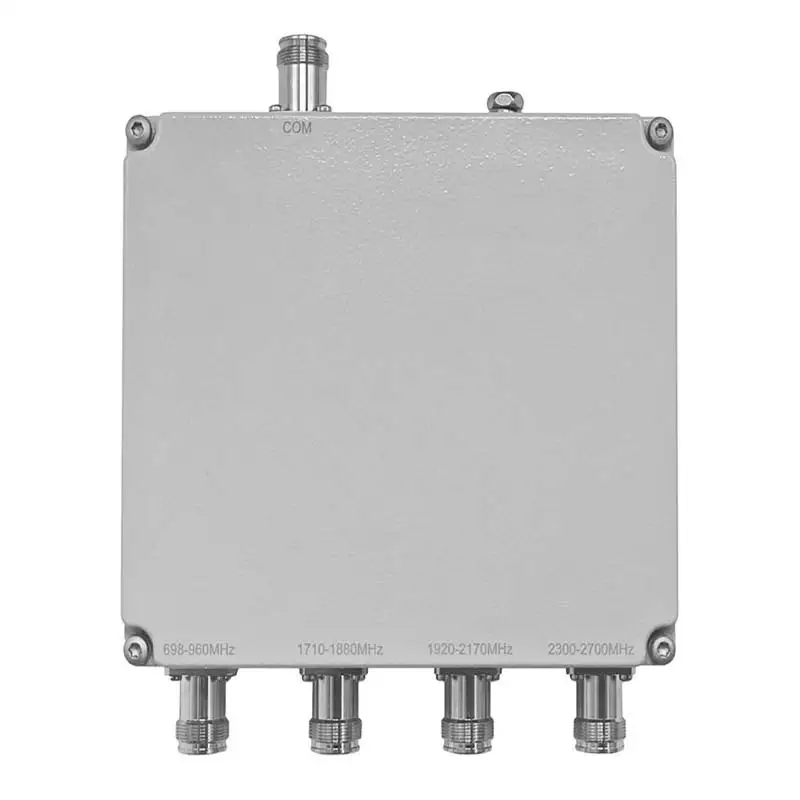 AMPLITEC CM0727-4D-B Combiner for 900 & 1800 and 2100 & 2700 MHz Low loss 1