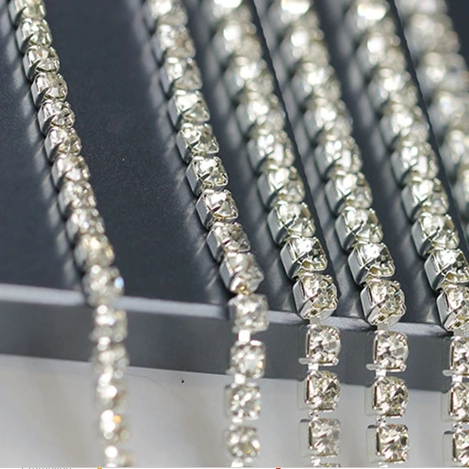 Custom crystal cup chain rhinestone trimming for clothing decoration wholesale supplier 1