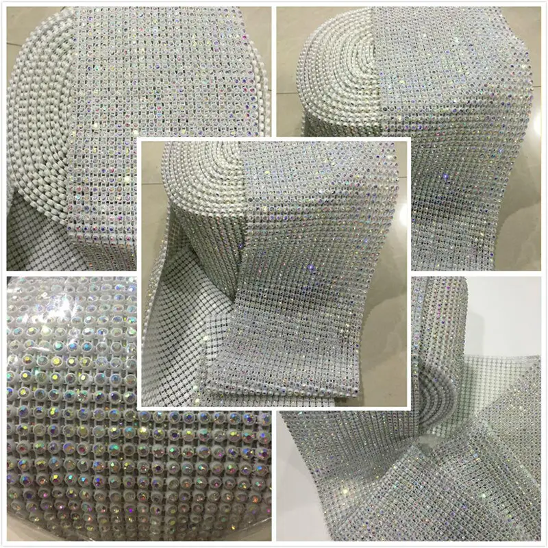 Jpstrass design diamond mesh wrap roll sparkle rhinestone manufacturer for online 3