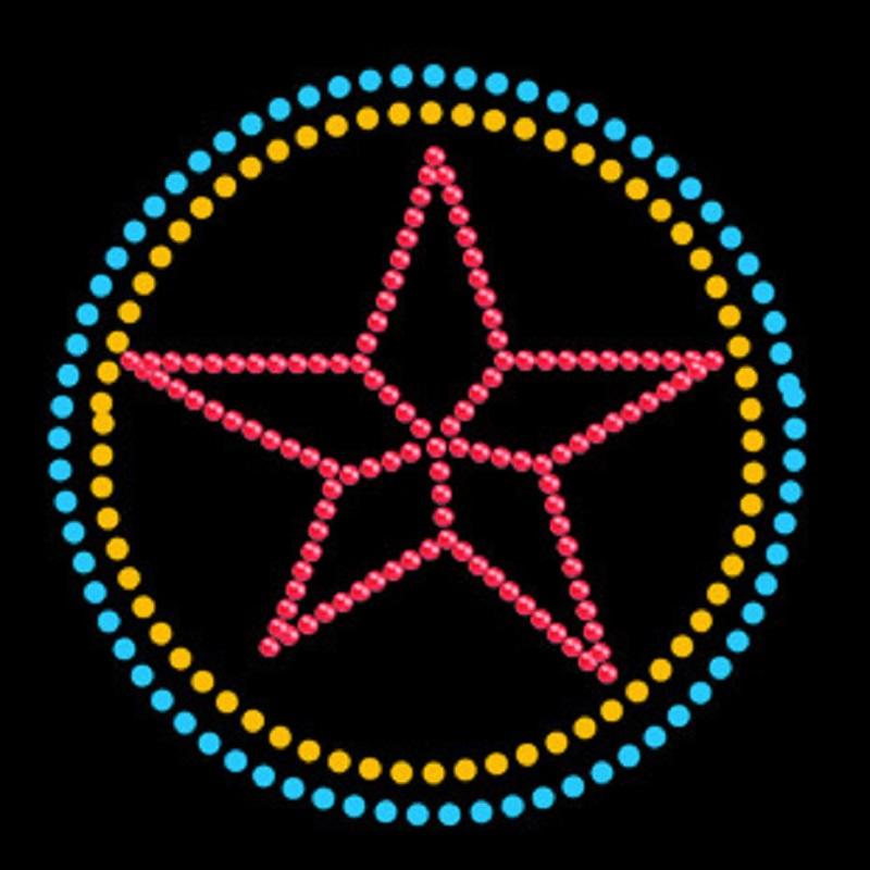 Shinning star design rhinestone  bow transfer in hotfix motif designs wholesale 1