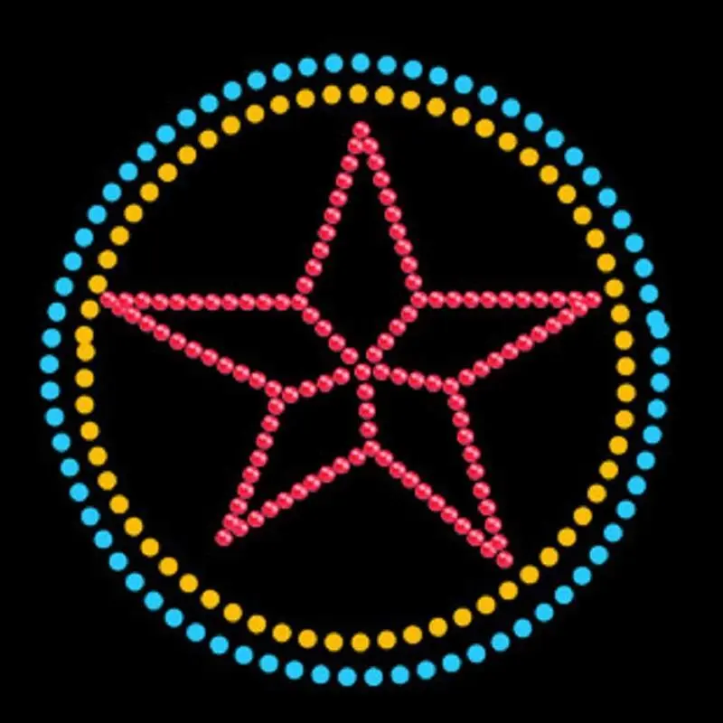 Shinning star design rhinestone  bow transfer in hotfix motif designs wholesale 1