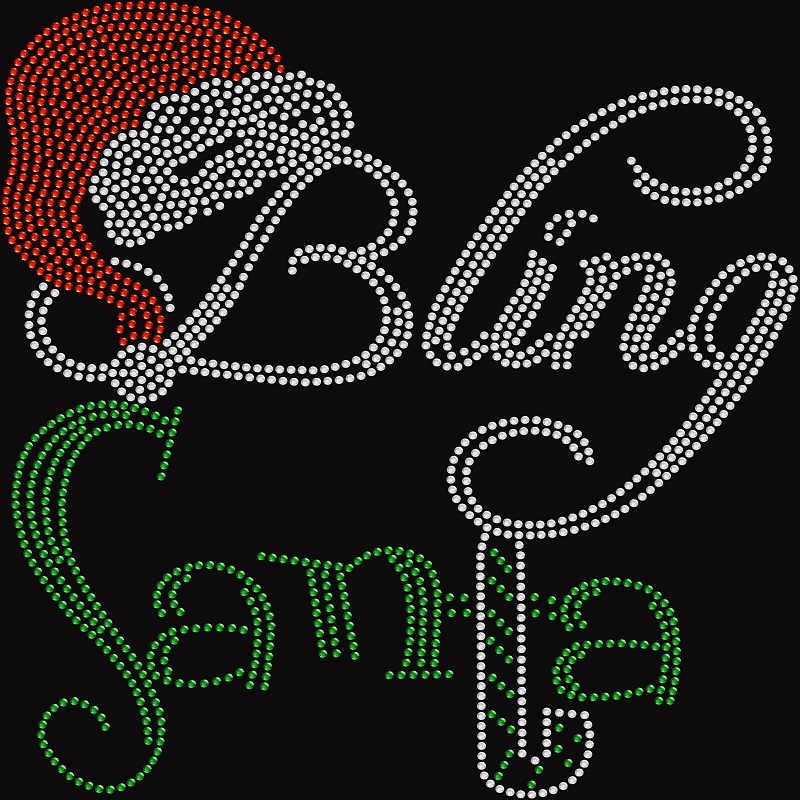 Shinning star design rhinestone  bow transfer in hotfix motif designs wholesale 5