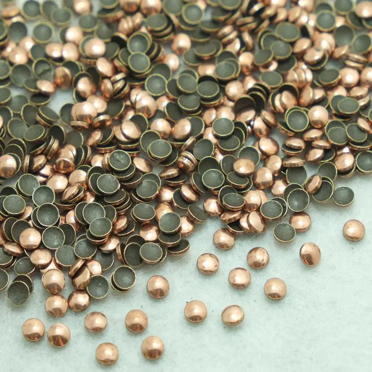 Metal studs loose flatback 3mm/4mm/5mm/6mm hotfix copper multi shape and colors wholesale price 1
