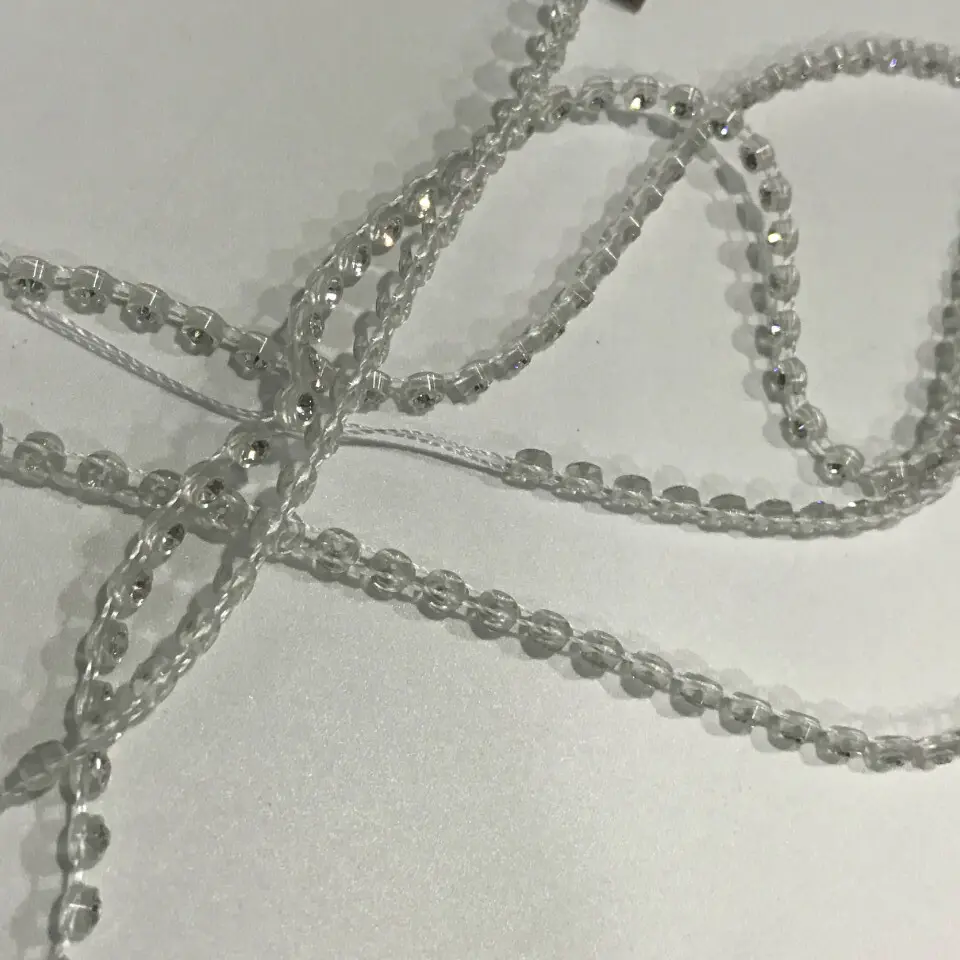 Jpstrass clear rhinestone ribbon quality for party 3