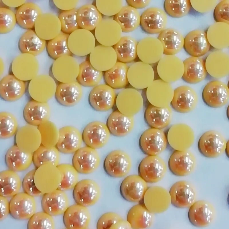 wholesale pearl round flat back , hot fix epoxy resin for wedding dress 1
