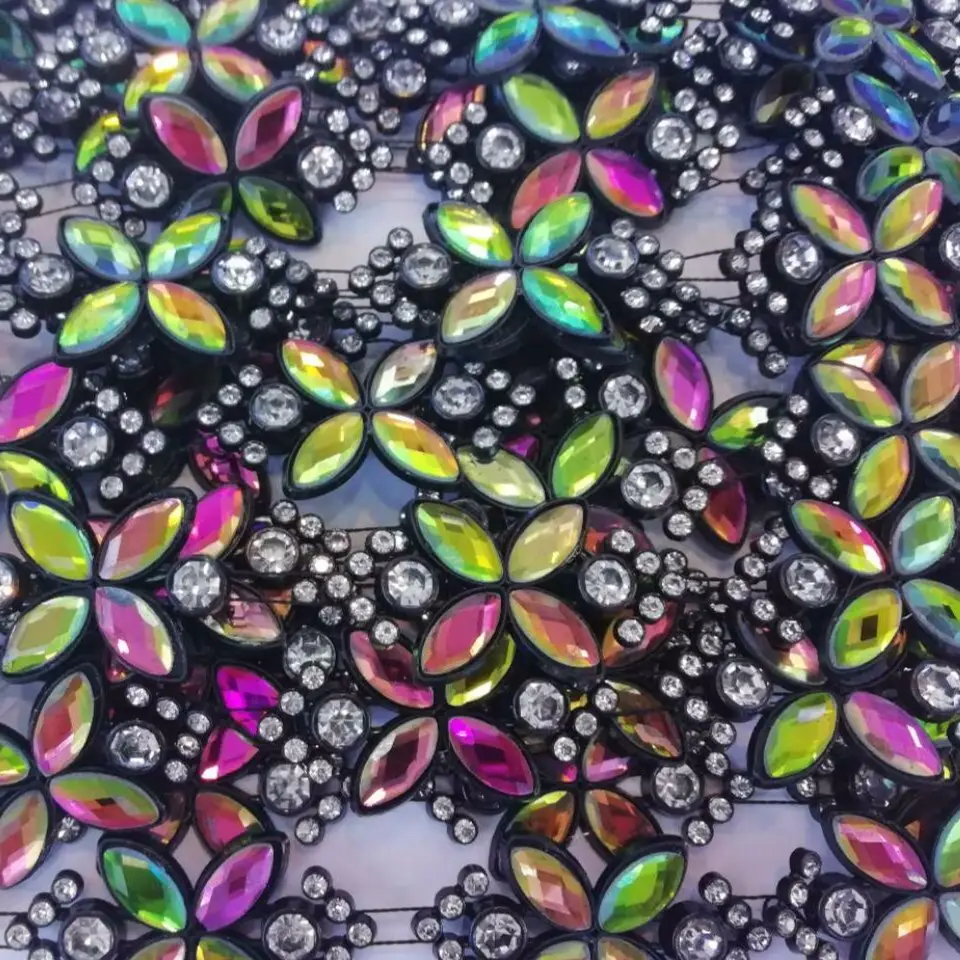 Jpstrass fancy rhinestone ribbon yard for dress 3