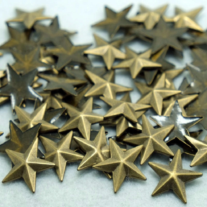 factory hot selling hot fix copper studs five star shape wholesale supplier 1