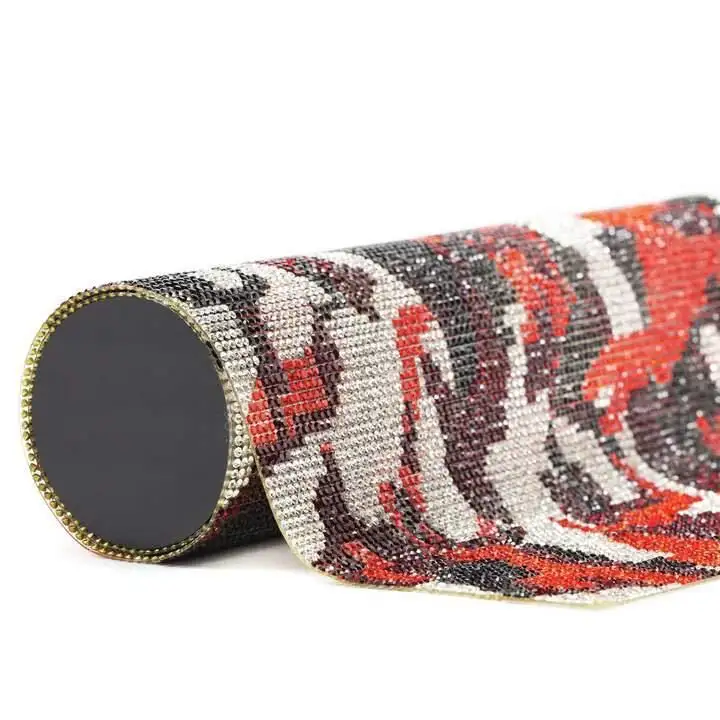 Jpstrass bulk gold rhinestone mesh roll vendor for dress 3