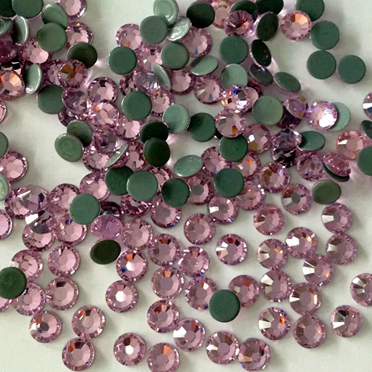 Jpstrass Topaz  6A quality glitter hot fix rhinestone with 16 cutting facets factory directly sale Hot fix 6A rhinestone image8