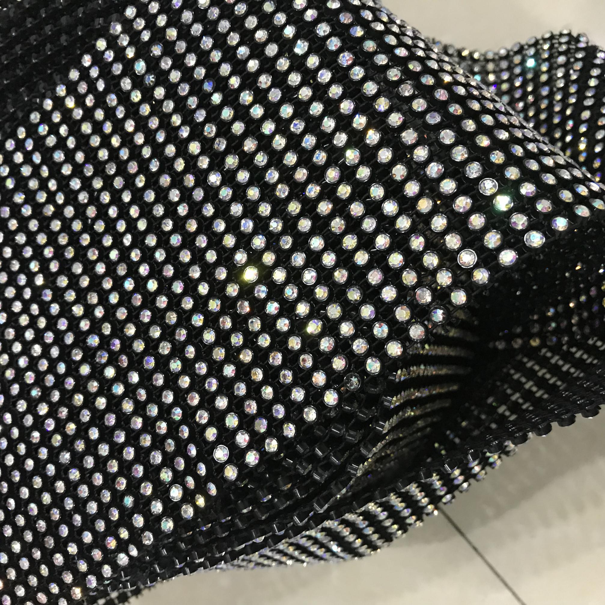 Jpstrass Brand dress trimming custom plastic rhinestone mesh 9