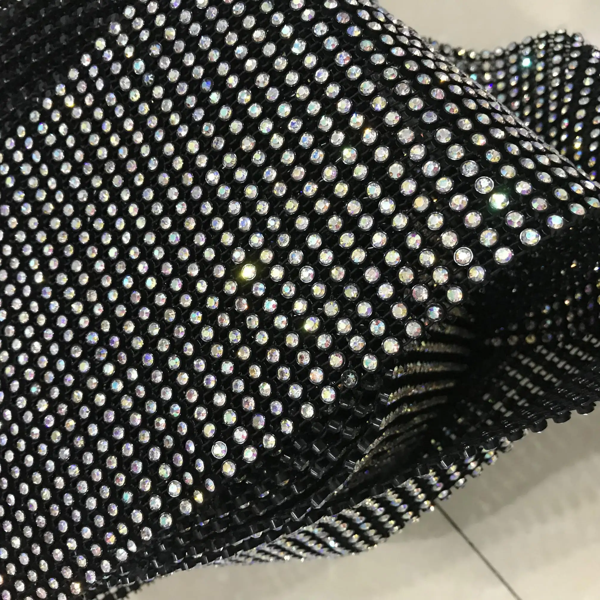 Jpstrass Brand crystal base decorative custom plastic rhinestone mesh 9