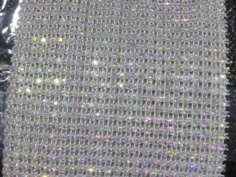 Jpstrass Brand dress trimming custom plastic rhinestone mesh 8