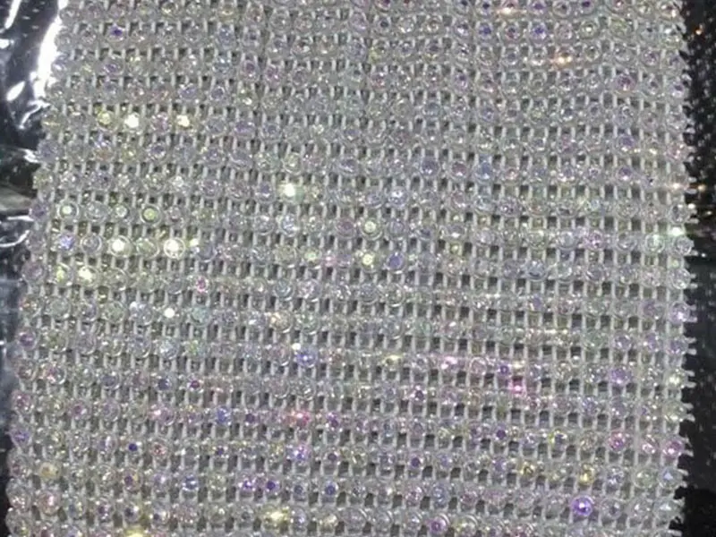 Jpstrass Brand crystal base decorative custom plastic rhinestone mesh 8